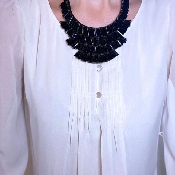 Geometric Black Crystal Statement Collar Bib Necklace - Picture 2 of 8